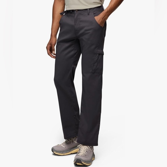 prAna Stretch Zion Pants Mens S Outdoor Hiking Gorpcore Gray Roll Tab M4ST32111 - Picture 1 of 7
